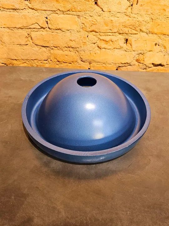 Cuba de Lavatório em Vidro azul 32cm Chapéu semi encaixe VmexAzul - Foto 3