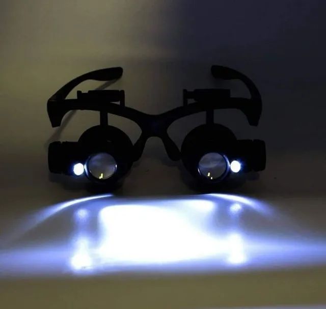  * super Óculos lupa led de cabeça 65104607704706122