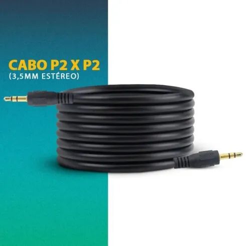 Cabo de Áudio P2xP2 5M Grasep - WZetta - Foto 2