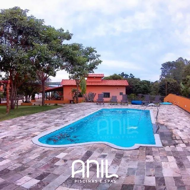 Piscina azul de fibra grande 10 metros com praia preço de fábrica  - Foto 3