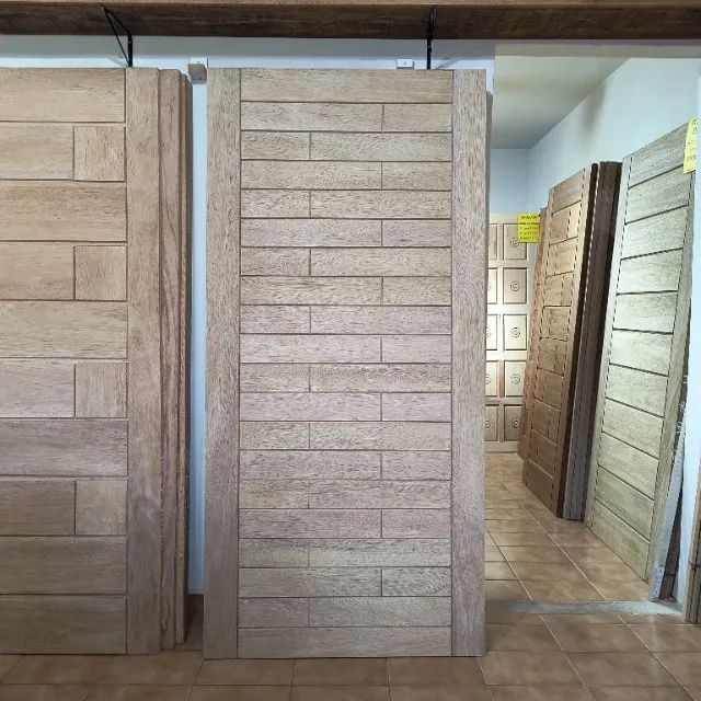 Porta Tijolinho 1,00 x 2,10 m de Madeira Maciça de Cedro - Foto 6