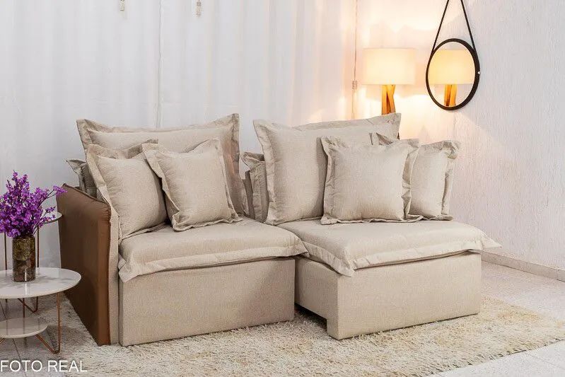 SOFÁ SEM CAIXA MULTIFUNCIONAL FUNÇÃO CAMA SURPREENDA-SE!! UEURU64842031260419121