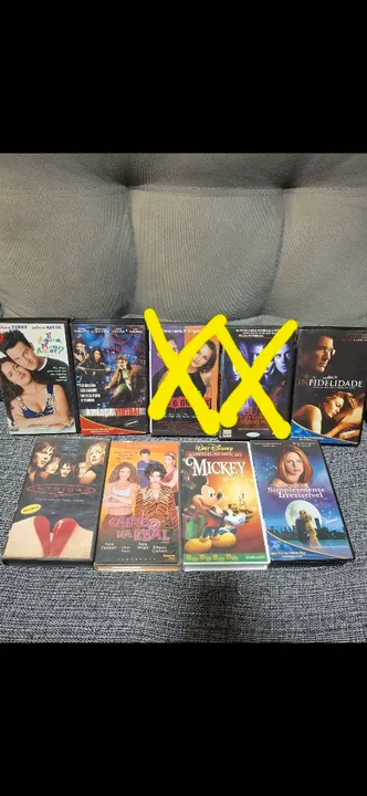 7 fitas VHS aleatorias