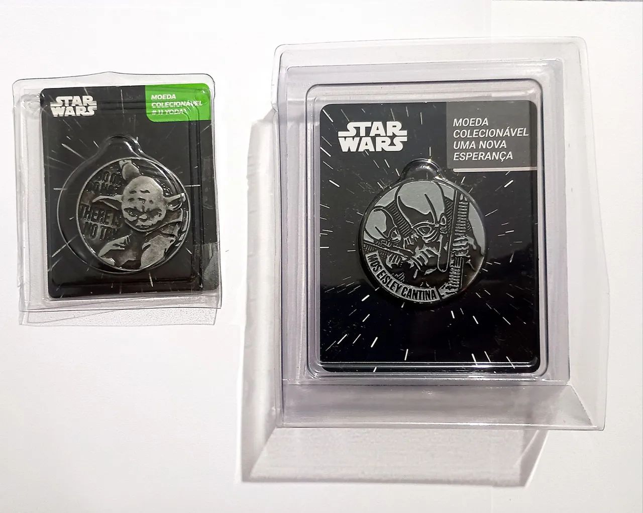 kit moeda de metal star wars yoda nerd ao cubo episodio 7 nova esperança disney geek jedi - Foto 3