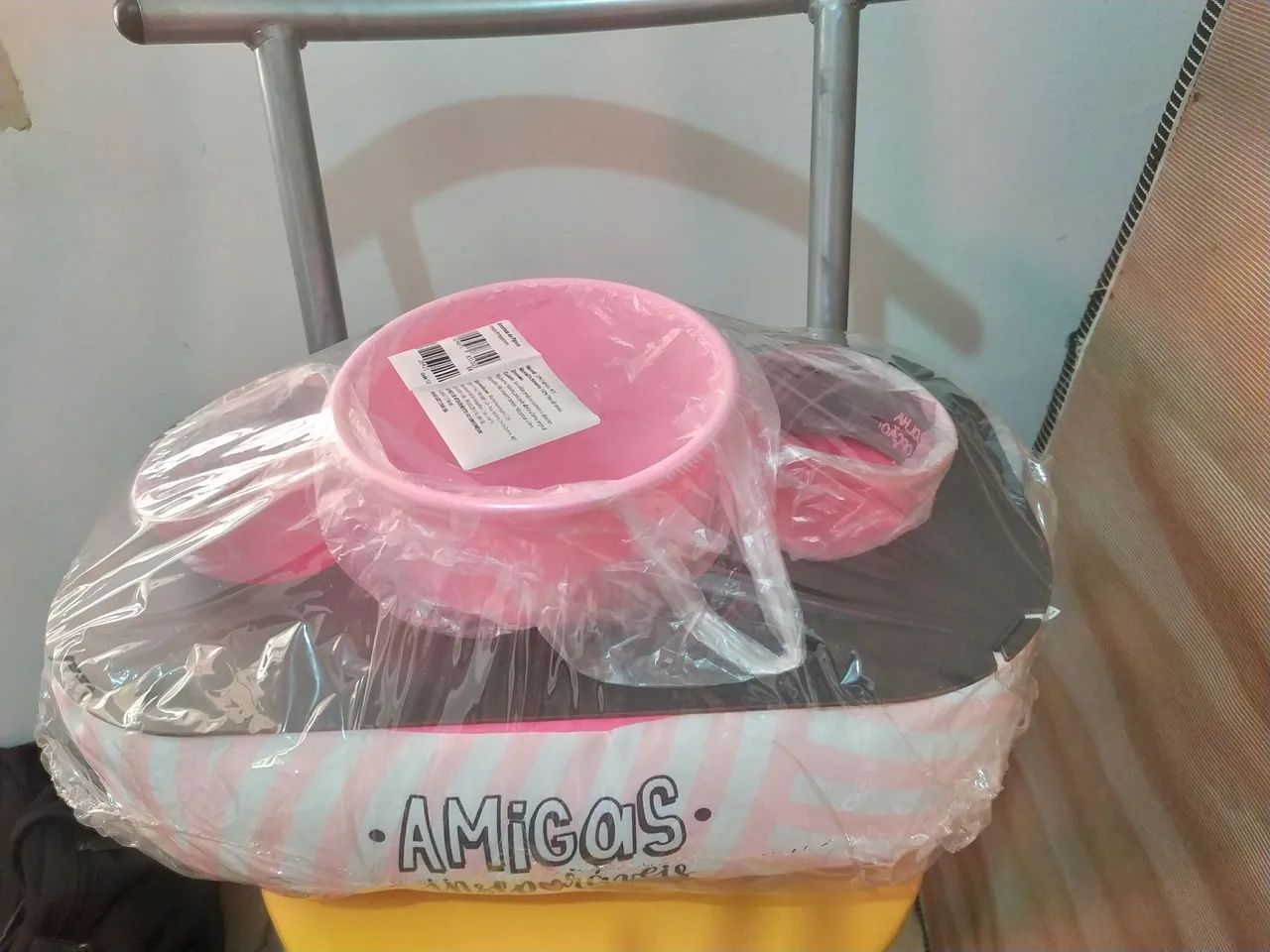Almofada para pipoca e bebida 