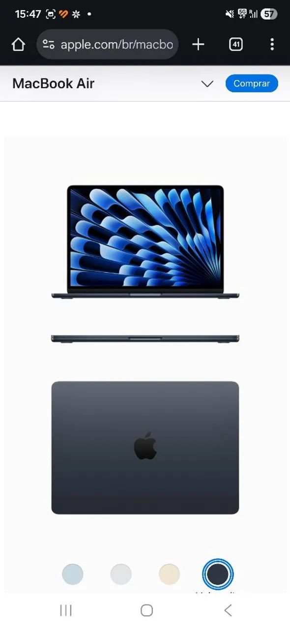 Macbook air M4 - meia noite