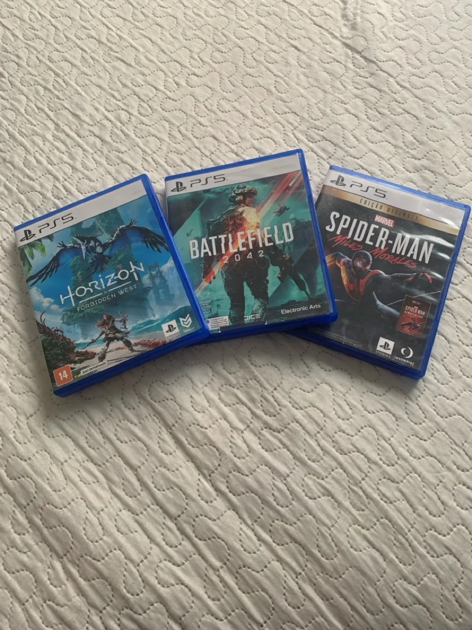 Jogos de PS5: Horizon Forbidden West, Battlefield 2042 e Spider-Man Miles Morales