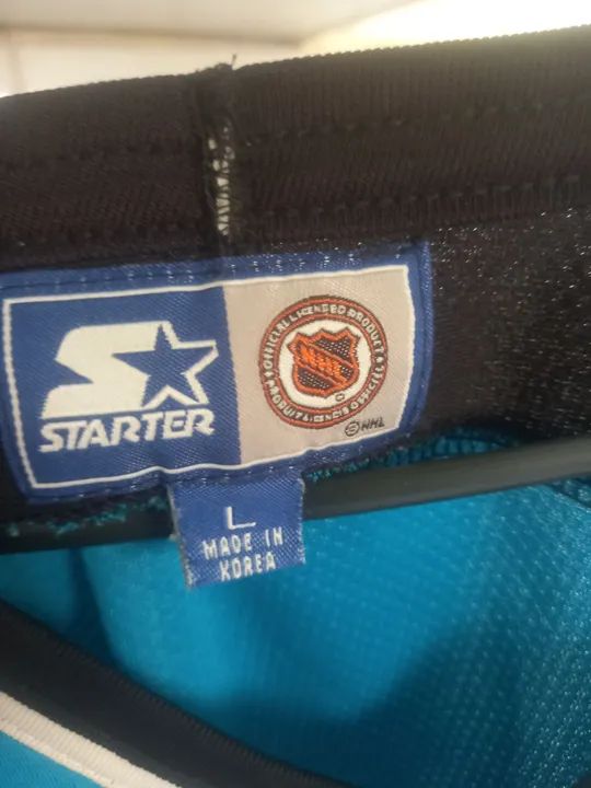 Camiseta de Hóquei do San Jose Sharks - Tamanho L - Foto 3