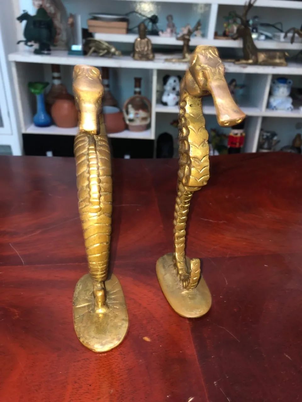 Para de cavalo marinho em bronze - Foto 2