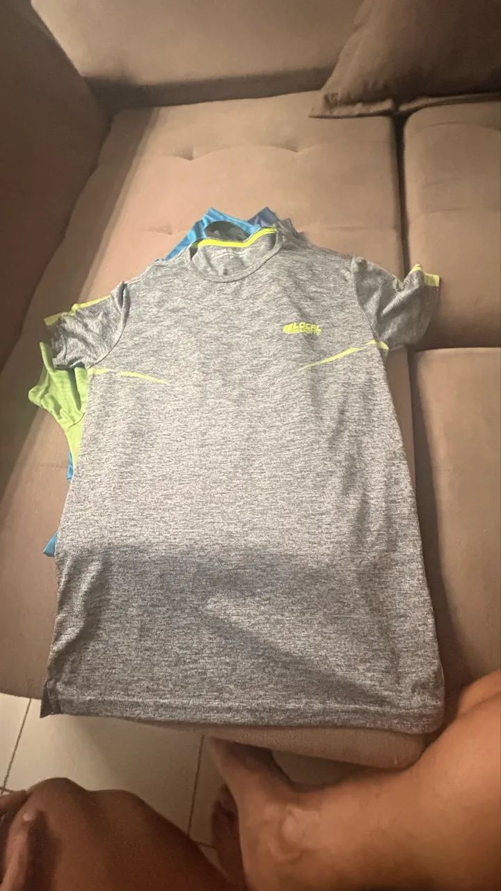 Kit camisetas P/treino 8 unidades 