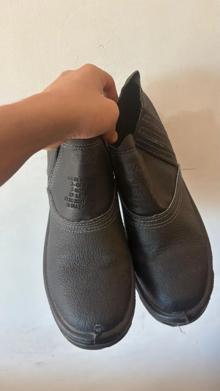 Botina De Trabalho De Couro - Foto 2