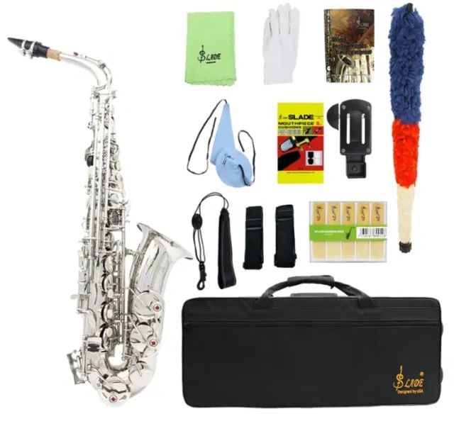 Saxofone Alto Slade Novo - 10X no cartão - Envio p/ todo Brasil