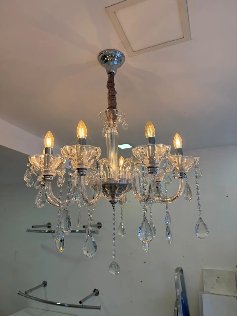 Lustre de Cristal para Comércio