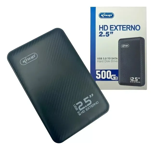 HD Externo 500Gb 2.5 Slim KNUp - KP-Hd810 - Novo - Loja Coimbra Computadores