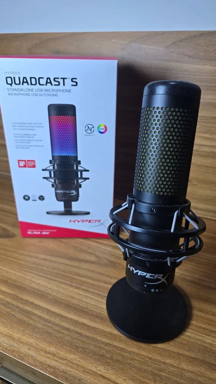 Microfone Condensador HyperX QuadCast S - RGB