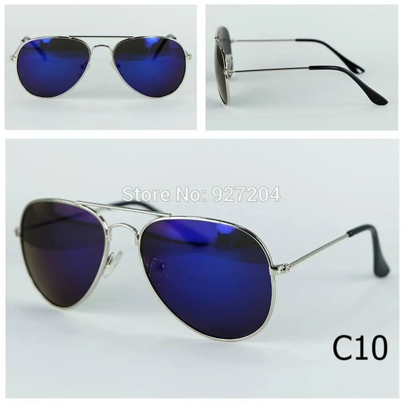 Óculos de Sol UV 400 Aviador Espelhado