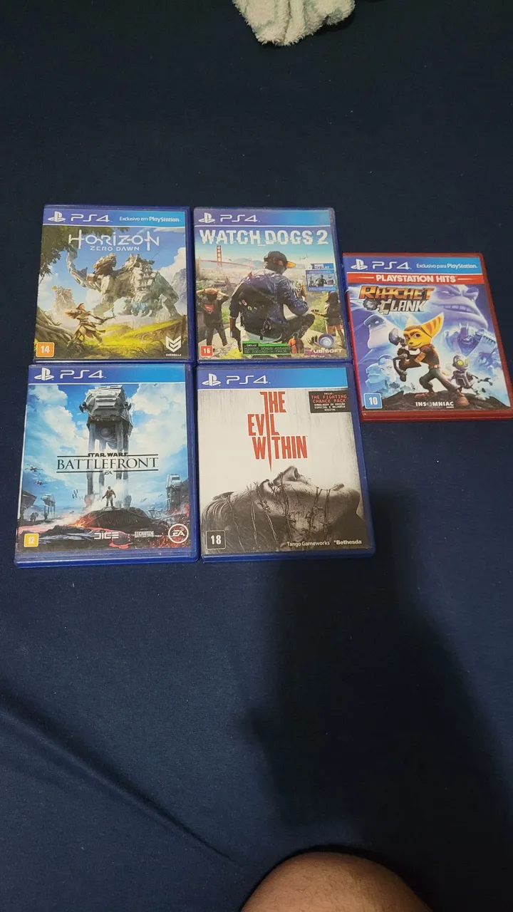 Jogos de PS4 - Horizon Zero Dawn, Watch Dogs 2, Ratchet & Clank