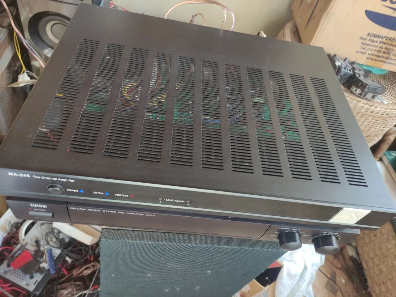 Conjunto de áudio Yamaha - amplificador e pré-amplificador - Foto 4