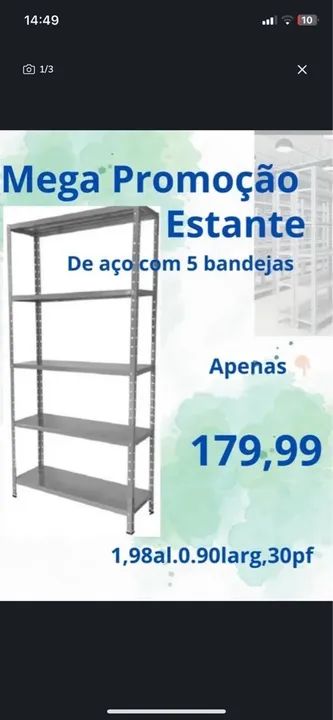 Estante de Aço. Vendemos no atacado.