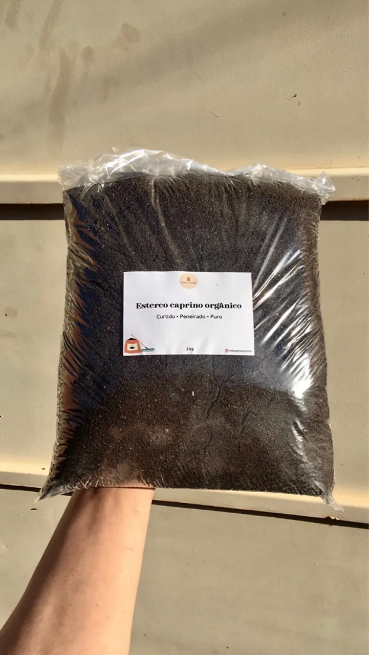 Esterco caprino orgânico, curtido e peneirado - 2kg