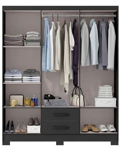 Guarda Roupa  6 Portas 2 Gavetas DIVIDIMOS EM ATÉ 10X SEM JUROS - Foto 4