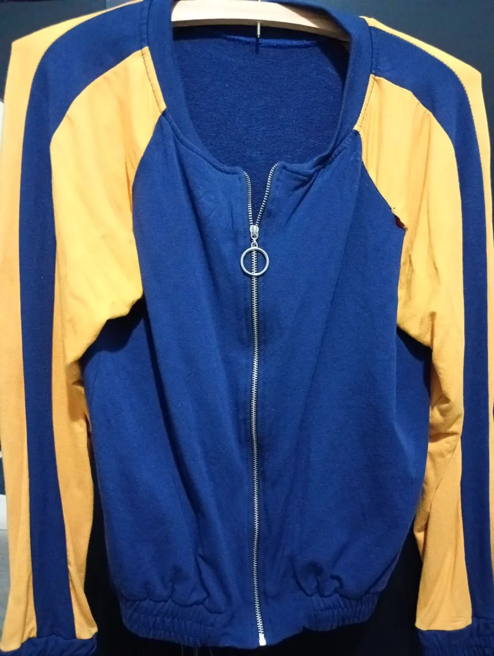Jaqueta Bomber Azul e Amarela