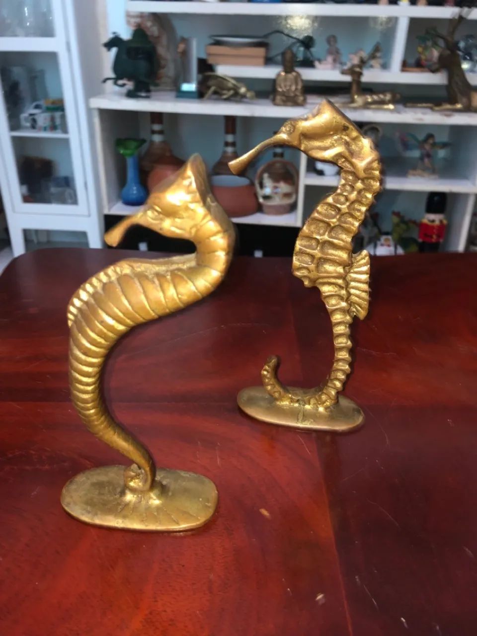 Para de cavalo marinho em bronze - Foto 3