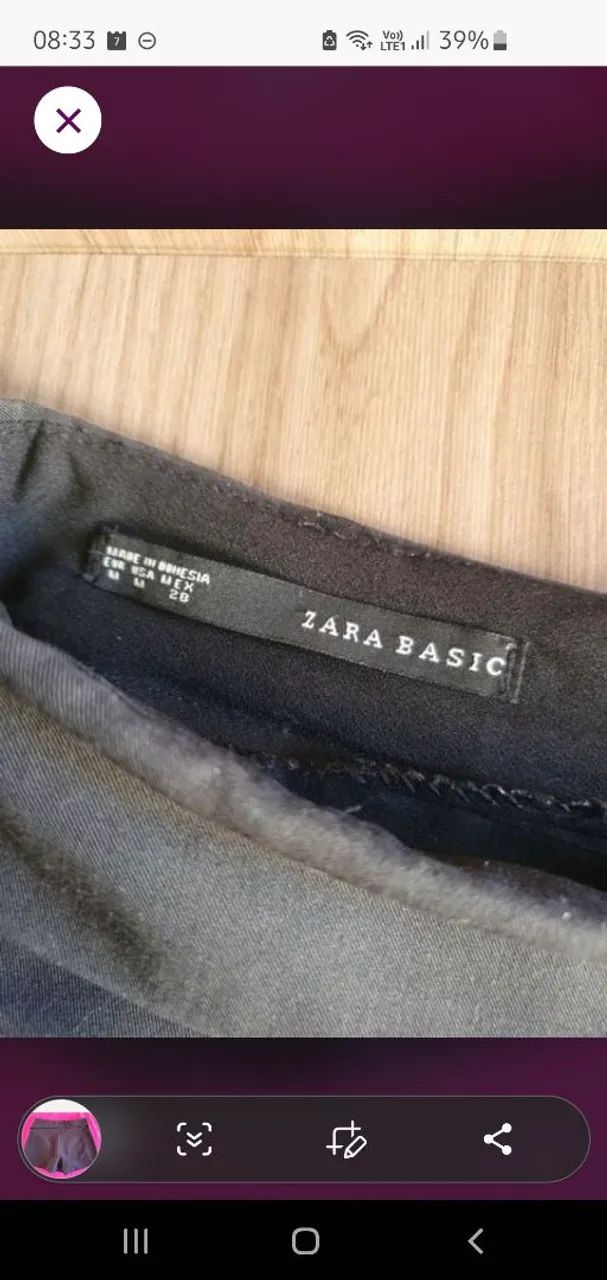 Short envelope Zara Preto  - Foto 3