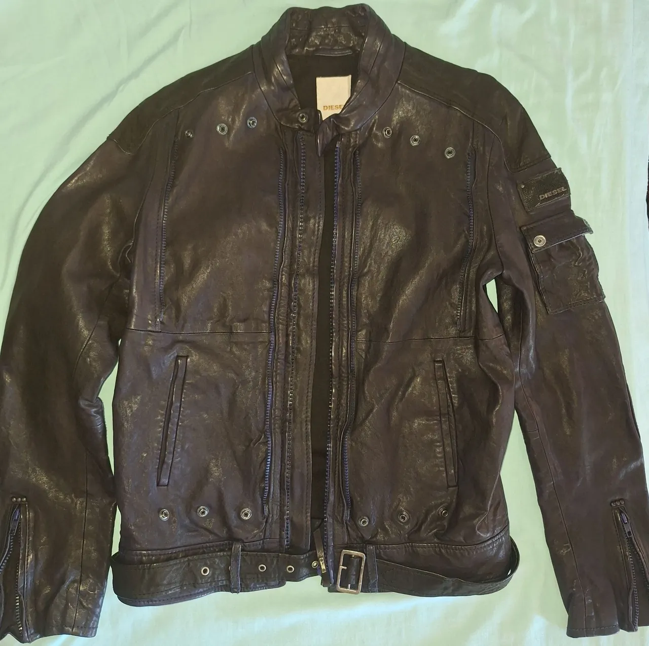 Jaqueta de Couro Diesel Masculina