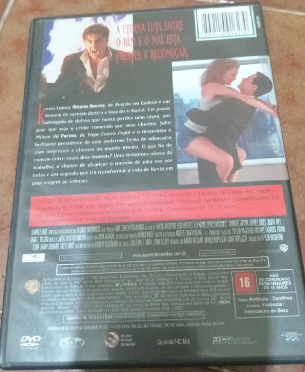 DVD Advogado do Diabo (Keanu Reeves e Al Pacino)  - Foto 2