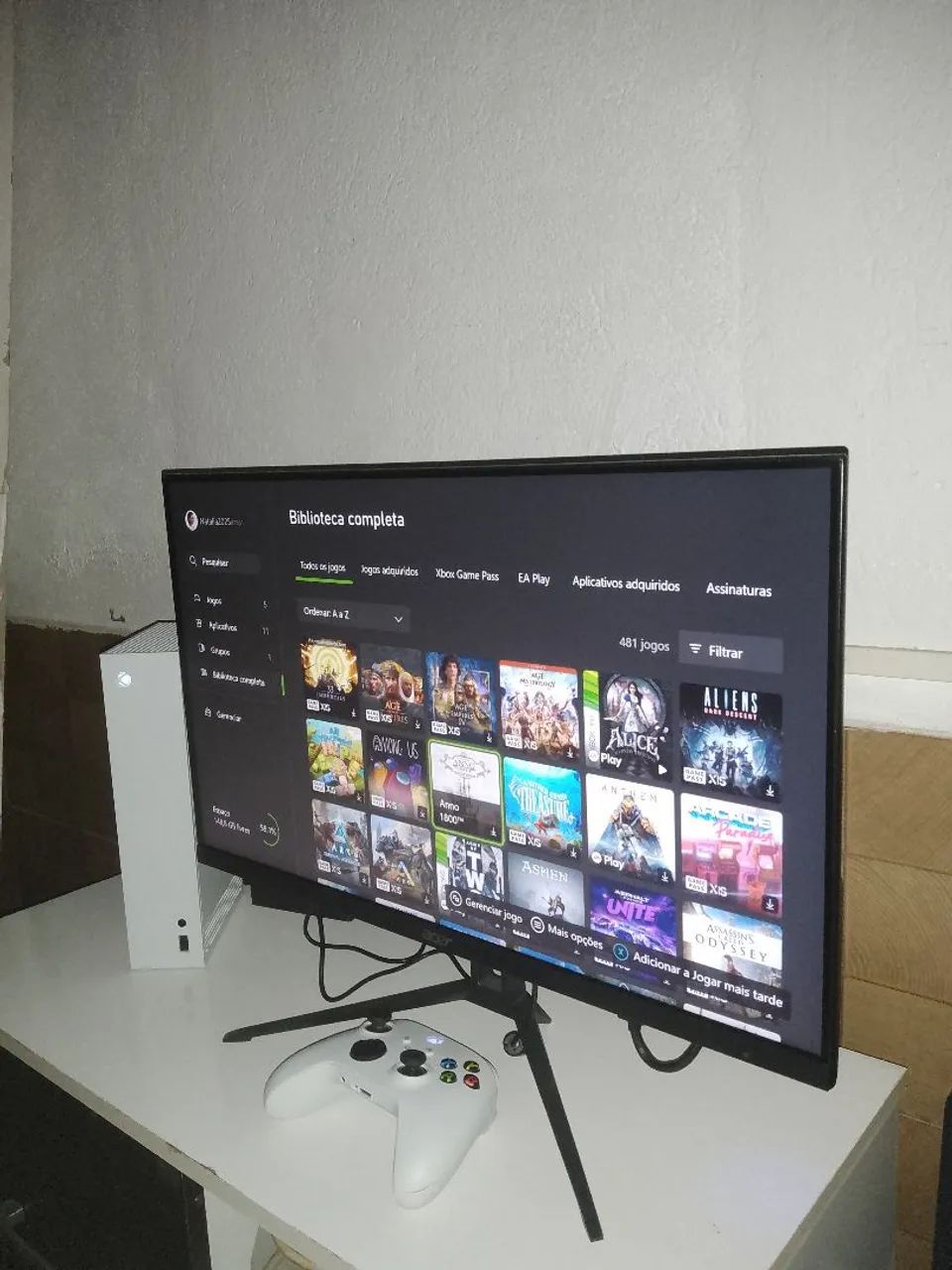 Xbox Series s com monitor 27 polegadas 120 hz troco em um PC am4  - Foto 3