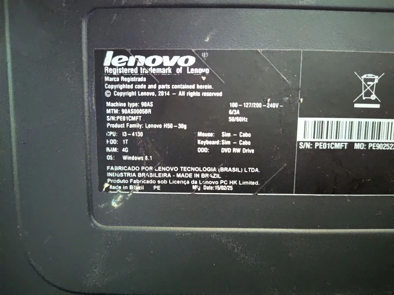 (Placa-Mãe com defeito) Gabinete Lenovo 90AS - Foto 2