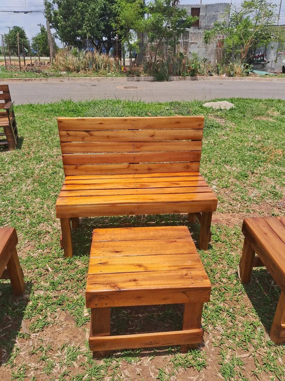 Conjunto de Bancos em pallet  - Foto 2