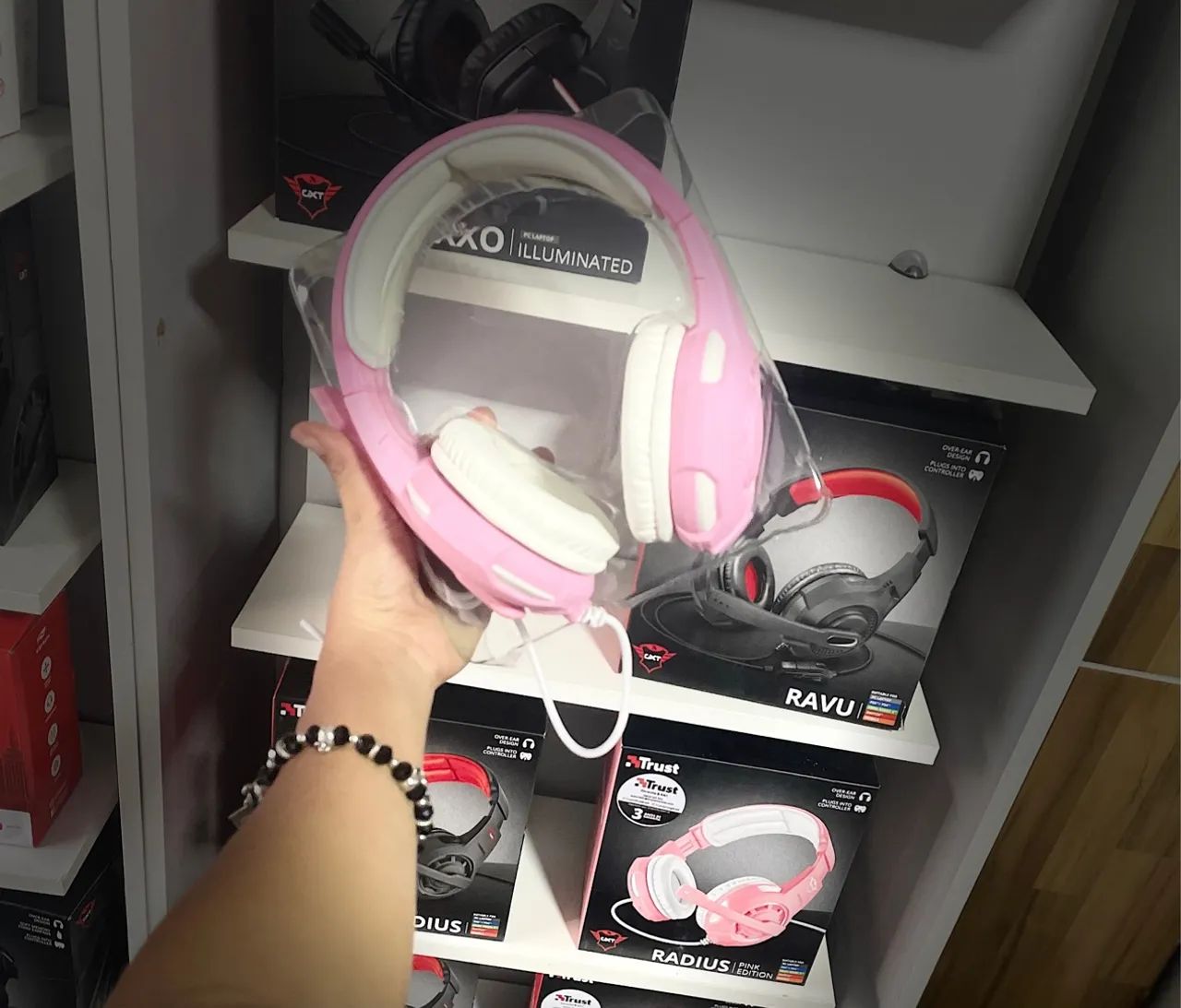 Fone de ouvido Gamer Headset Trust Radius GXT 310 Pink Peças e