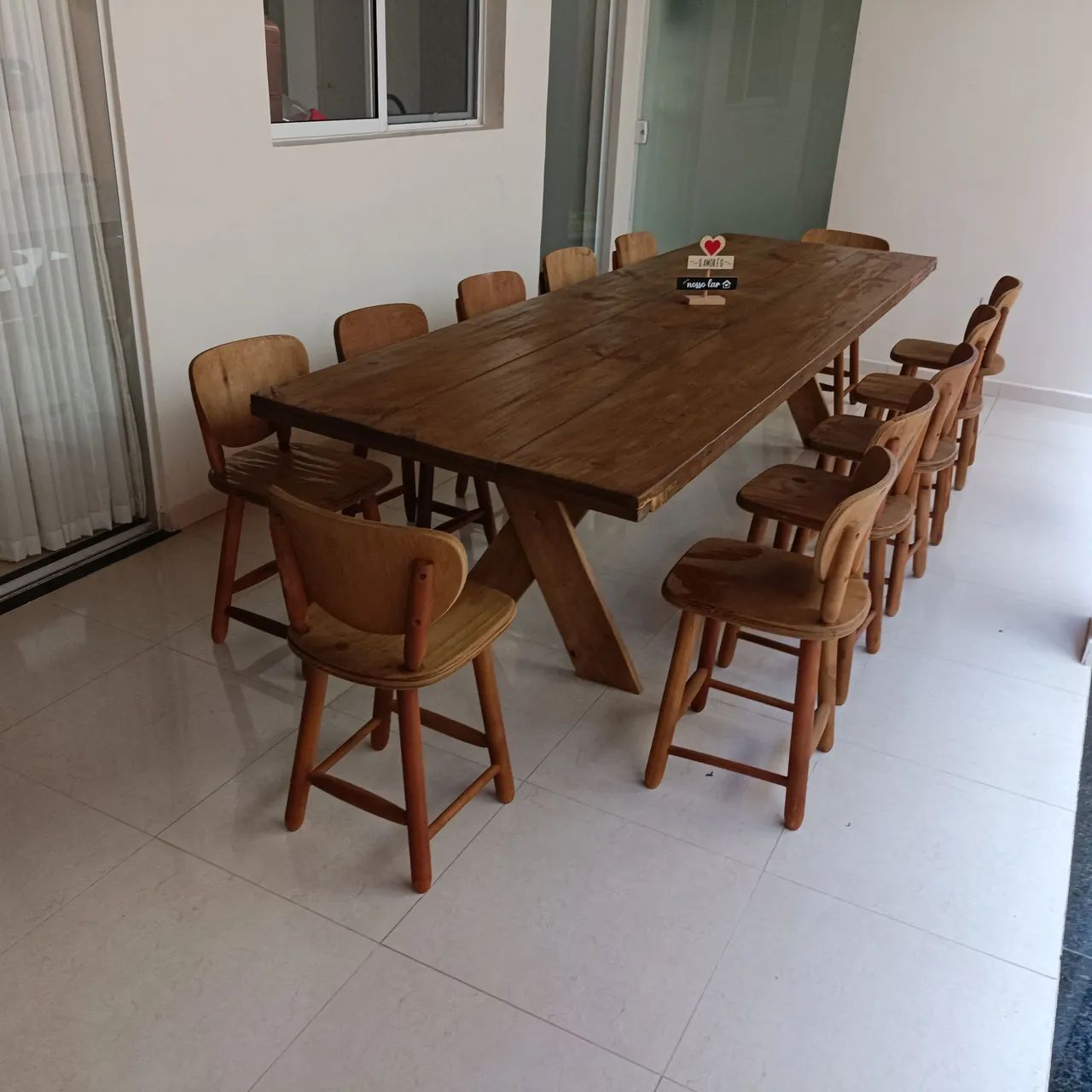 Mesa nova rústica para área de churrasco para área gourmet - Foto 3
