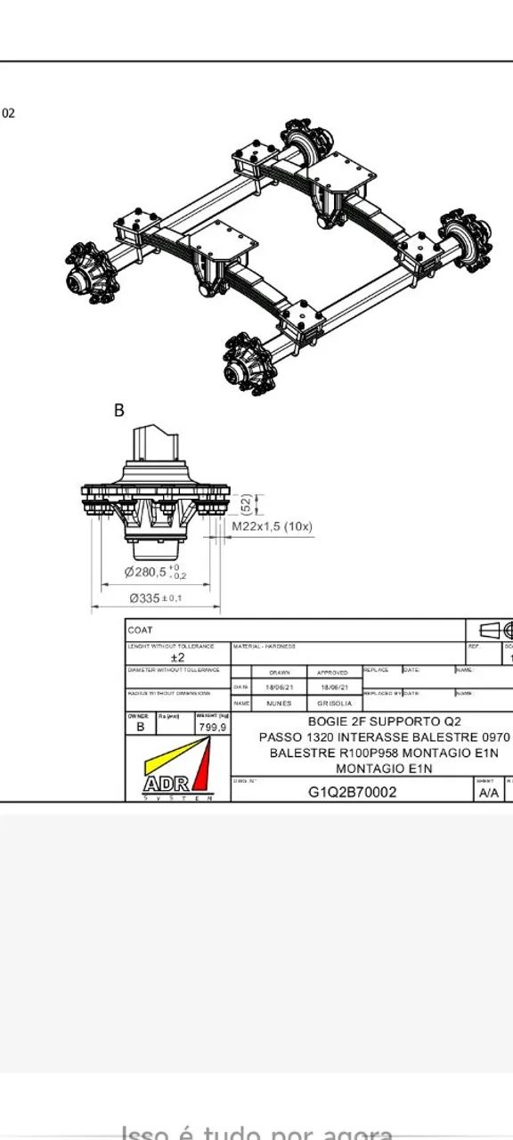 EIXO DUPLO P TRATOR OU VAGÃO DE RACAO - Foto 5