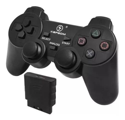 Controle Ps2 Sem Fio Analogico Duploshok Kapbom Kap-2w (Entrega Grátis)