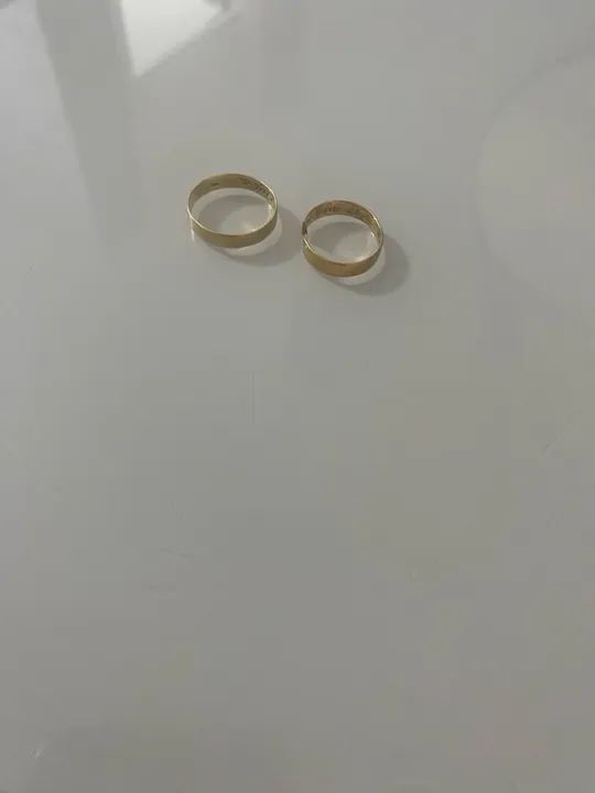 Anel de Ouro 18k par de alianca  - Foto 3
