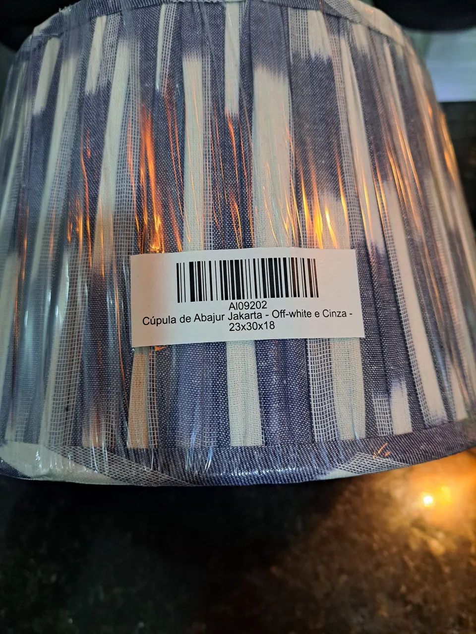 Cúpula de Abajur Jakarta - Off-white e Cinza - Foto 2