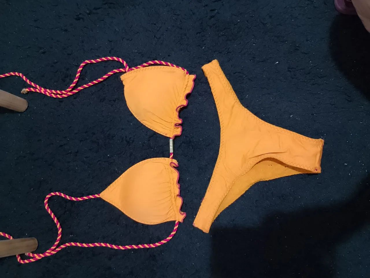 Biquíni laranja da Sereia ,com Detalhes em Rosa - Foto 3