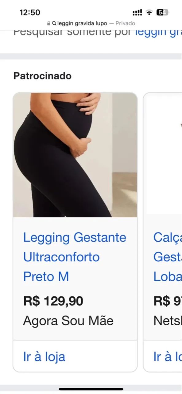 Calça legging gestante 