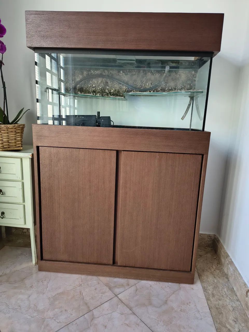 Aquário / Aquaterrário para Tartarugas e Peixes com armário - Foto 2