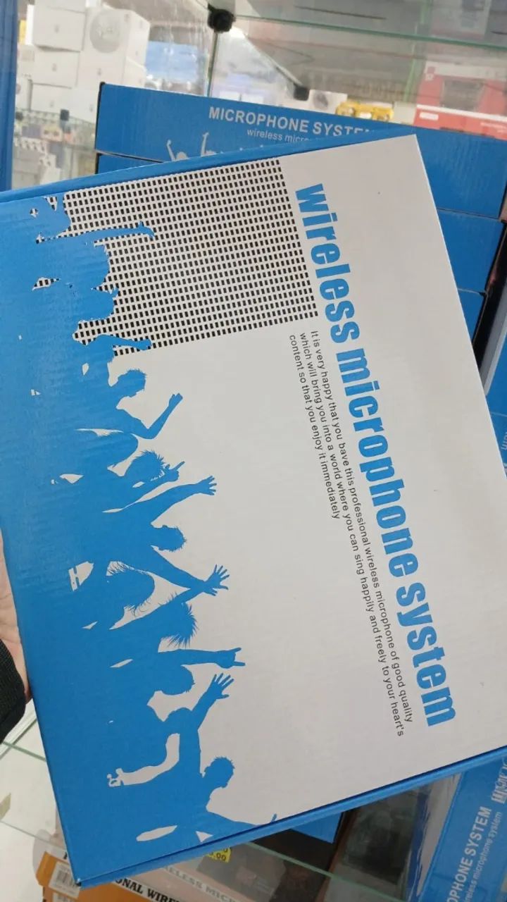 2 Microfones sem fio duplos entregamos e aceitamos cartões