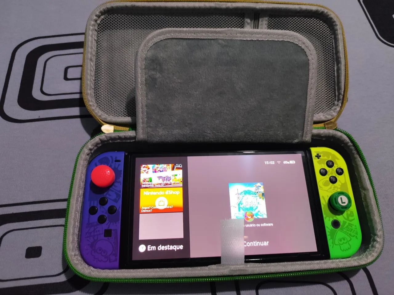 Nintendo Switchbo oled desbloqueado edição splatoon 