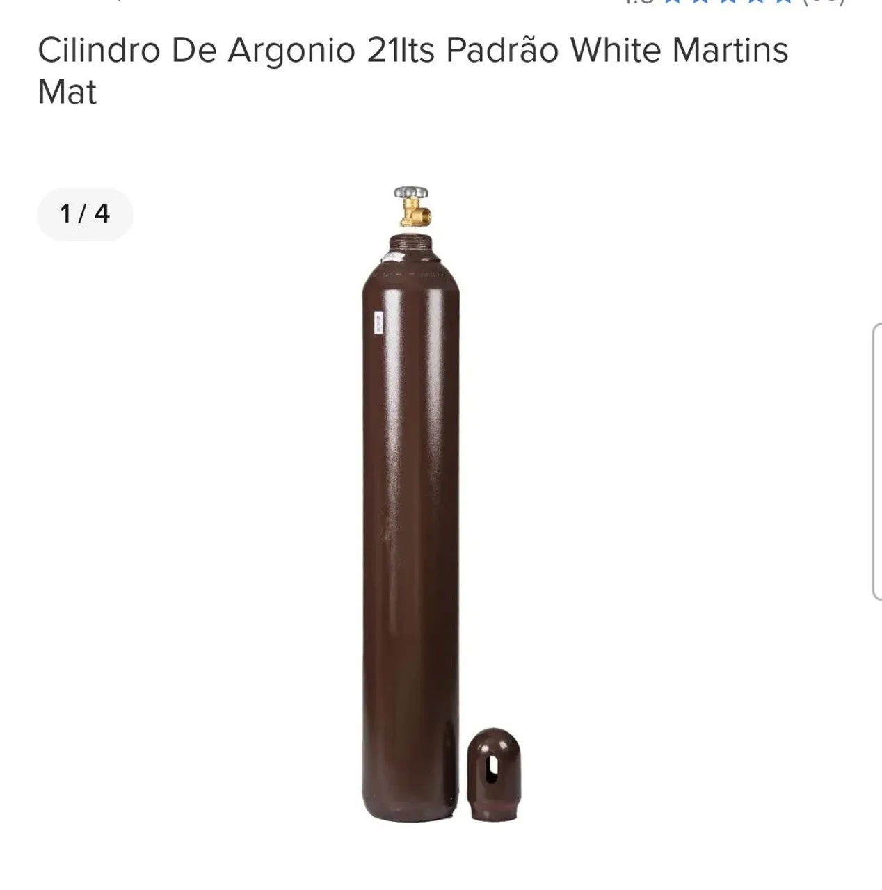 Cilindro de Argônio 21lts + Manômetro de Argonio