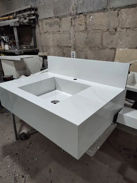 Lavatório esculpido em porcelanato  - Foto 3