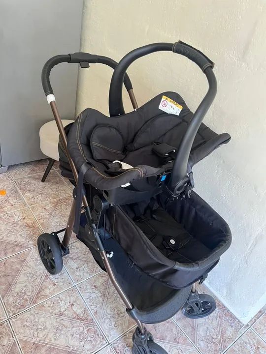 Carrinho de bebê completo com bebe conforto  - Foto 3
