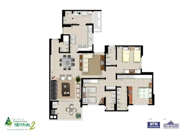 Edificio Pantanal 02, 134m², 02 vagas andar alto de frente ao shopping pantanal - Foto 3