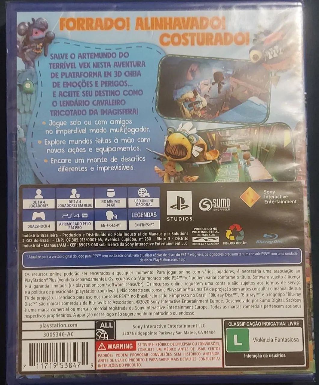 sackboy ps4 midia física novo lacrado  - Foto 2