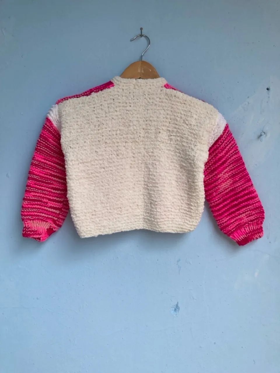 Casaco de Lã Infantil Rosa, Tam 4 - Foto 4